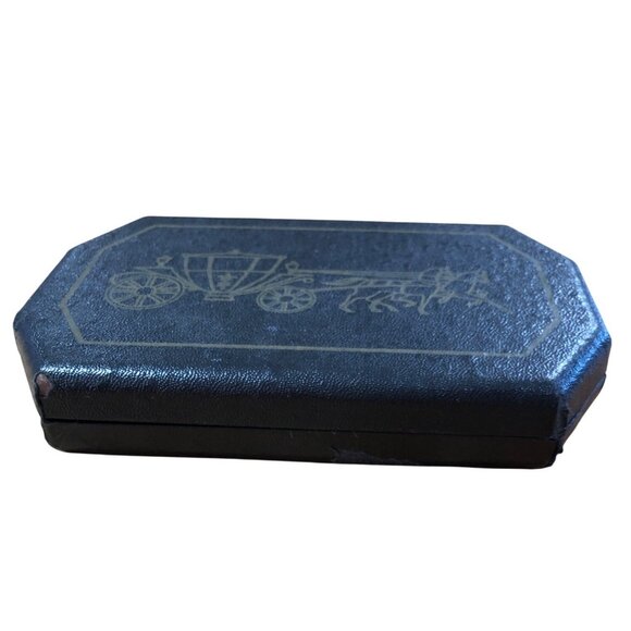 Vintage Stacy Cufflinks Tie Clips Set Mother Of Pearl Rhinestone Details Mens - Picture 14 of 16